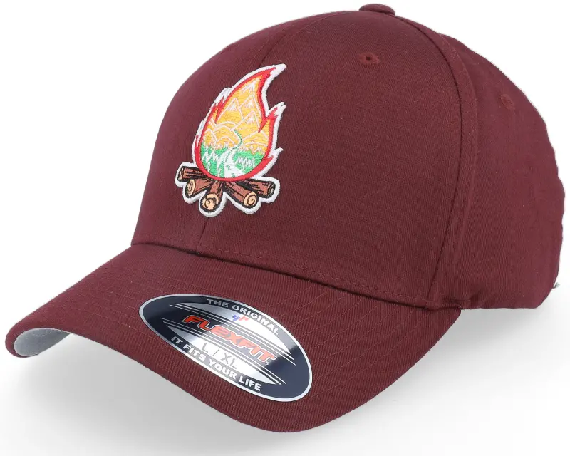 Wild Spirit Mountain Camp Fire Maroon Flexfit online