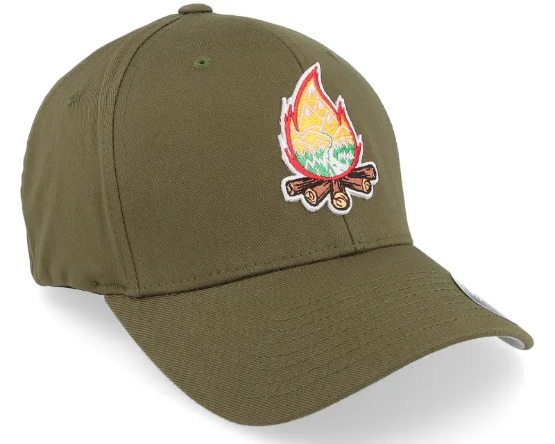 Wild Spirit Mountain Camp Fire Olive Flexfit online