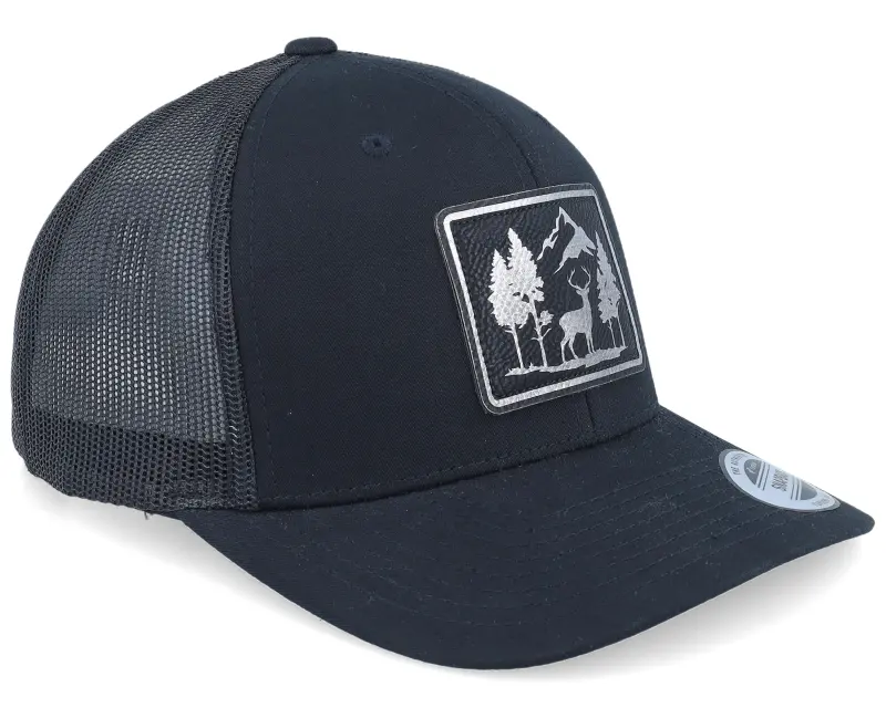 Wild Spirit Mountain Deer Scenery Retro Black Trucker online