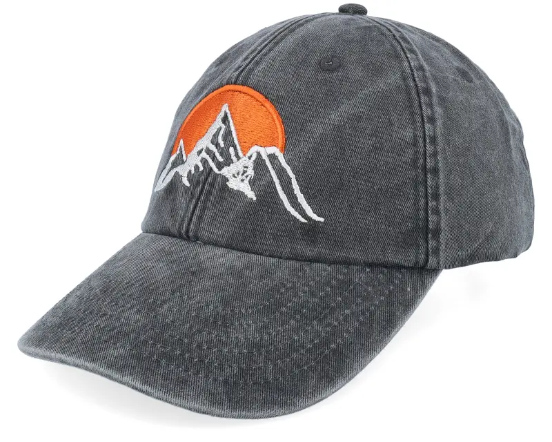 Wild Spirit Mountain & Sunrise Washed Black Dad Cap online