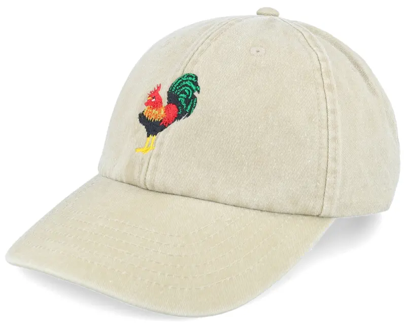 Wild Spirit Rooster Embroidery Khaki Dad Cap online