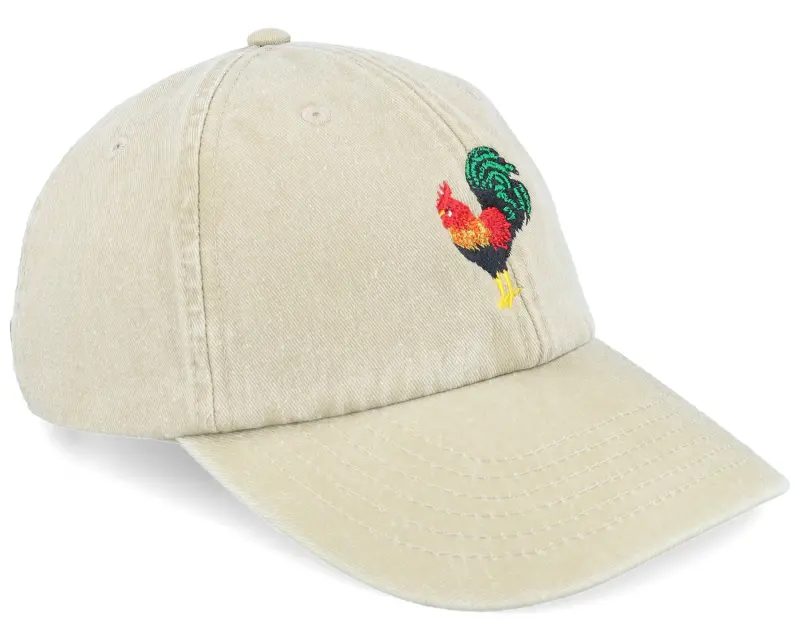 Wild Spirit Rooster Embroidery Khaki Dad Cap online