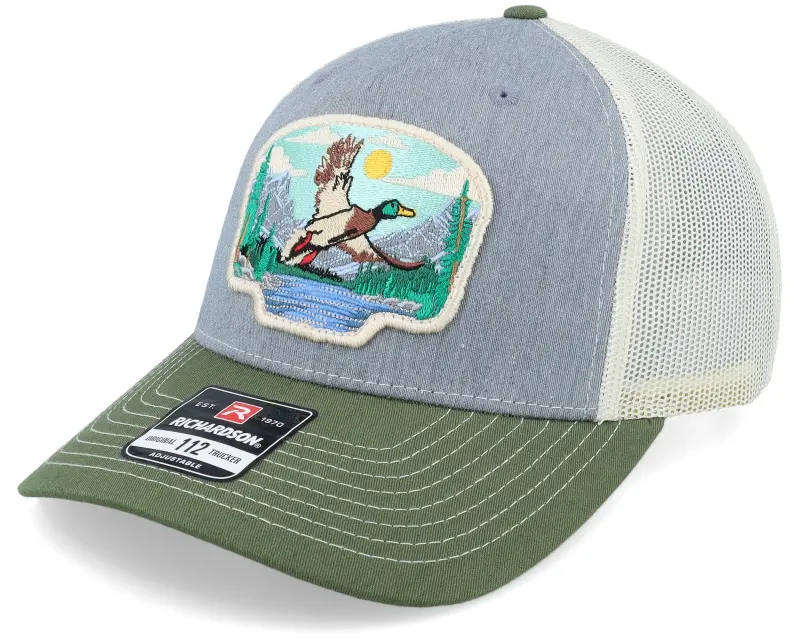Wild Spirit Rouen Duck Patch Heather Grey/Birch/Olive Trucker online