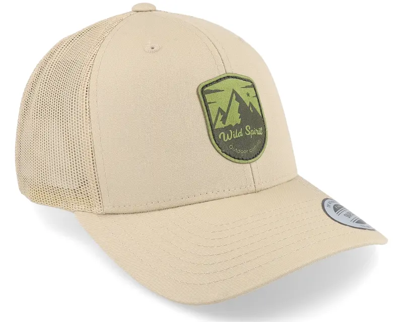Wild Spirit Shield Peak Retro 2-tone Khaki Trucker online