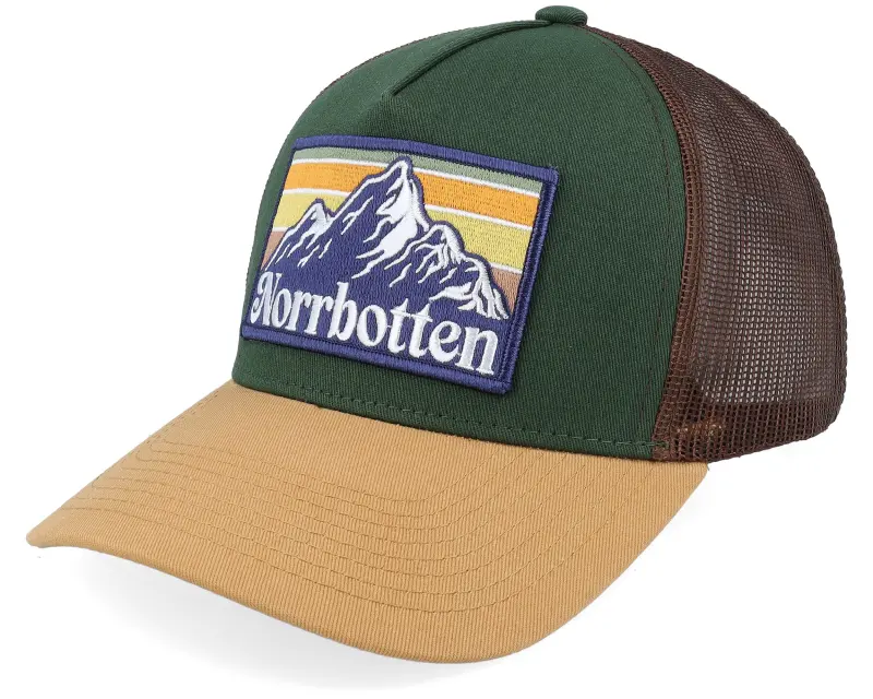 Wild Spirit Swedish Norrbotten Landscape Dark Green/Brown/Wheat A-Frame Trucker online
