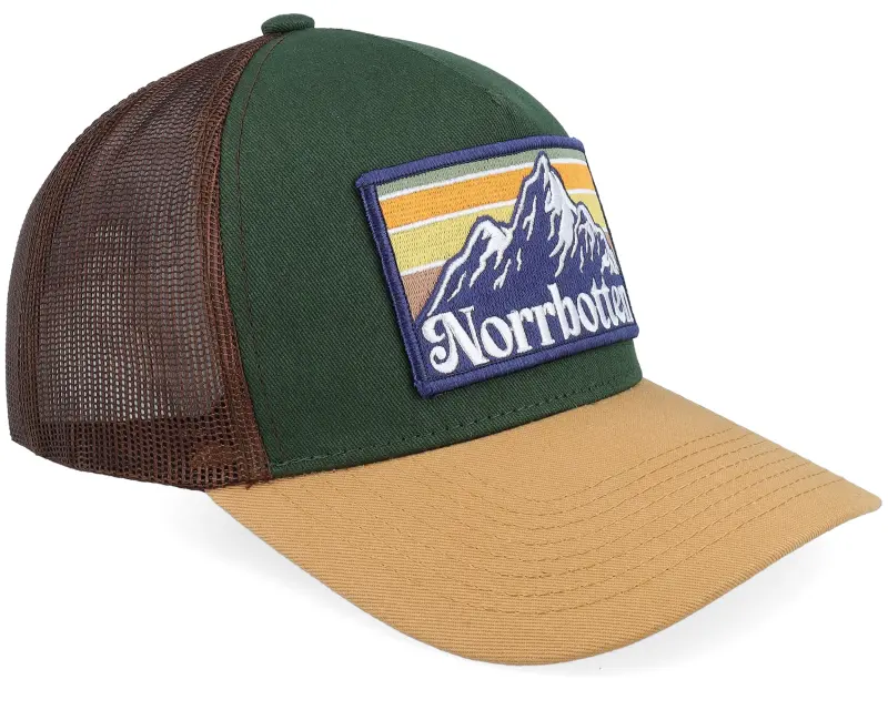 Wild Spirit Swedish Norrbotten Landscape Dark Green/Brown/Wheat A-Frame Trucker online