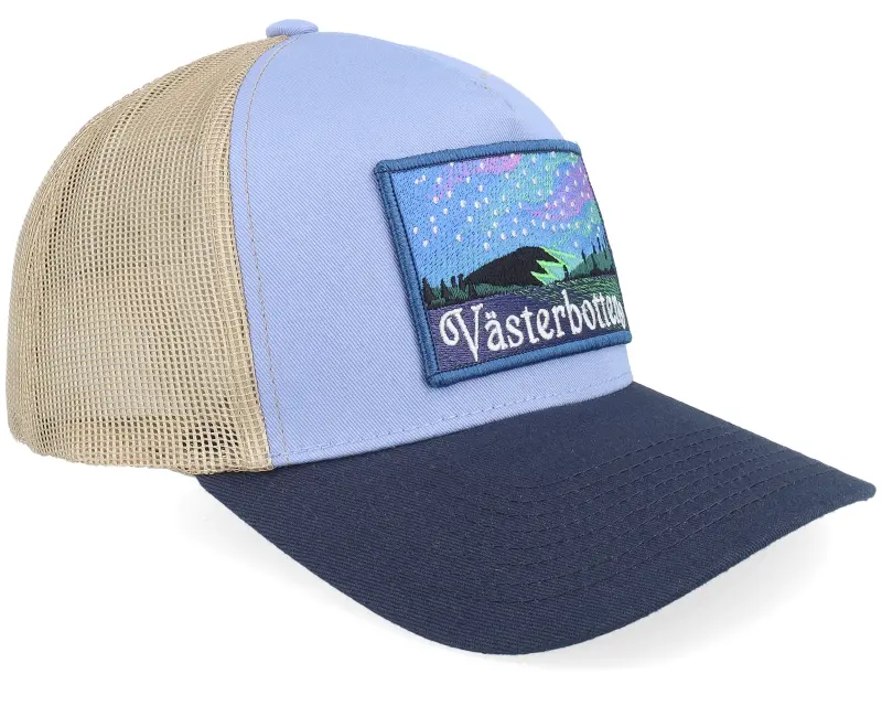 Wild Spirit Swedish Västerbotten Landscape Sky Blue/Khaki/Navy A-Frame Trucker online