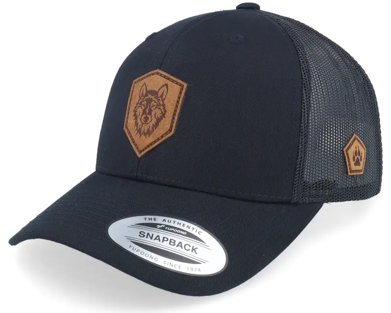 Wild Spirit Wolf Paw Shield Patch Retro Black Trucker online
