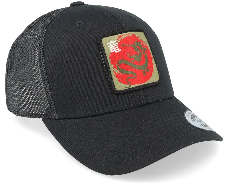 Yapan Japanese Dragon Retro Black Trucker online