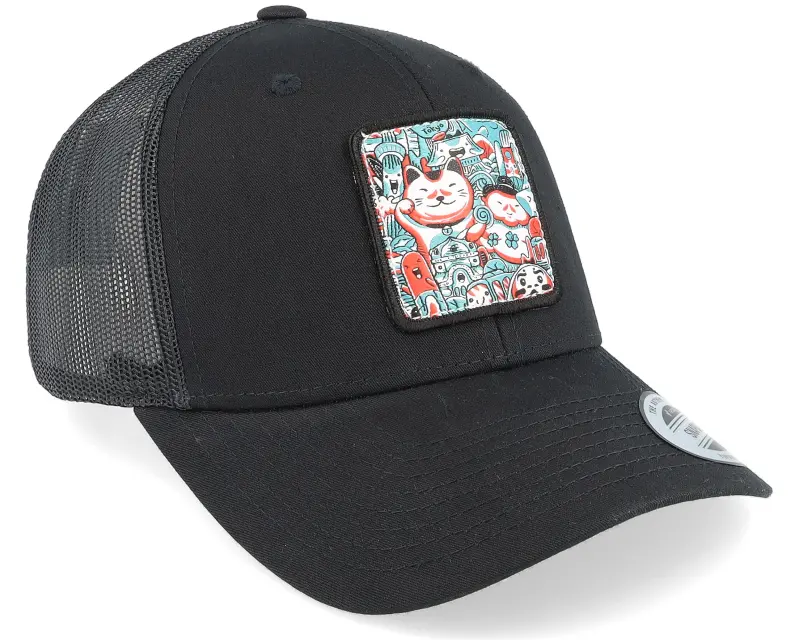 Yapan Tokyo Maneki-neko Retro Black Trucker online