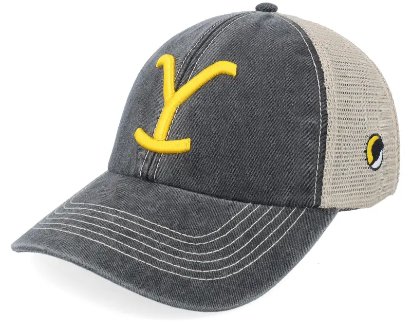 Yellowstone Y Washed Black/Stone Trucker online
