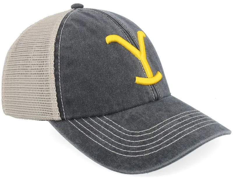 Yellowstone Y Washed Black/Stone Trucker online