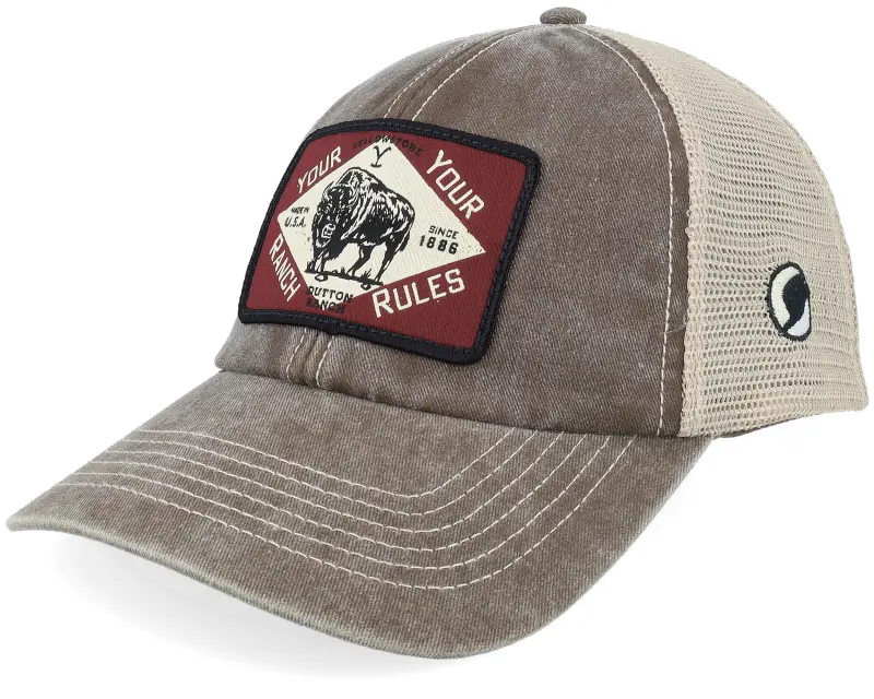 Yellowstone Your Rules Washed Brown/Stone Trucker online