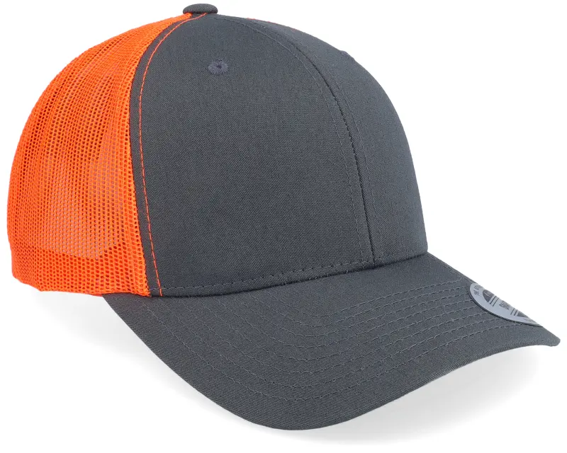 Yupoong Charcoal/Neon Orange Trucker online