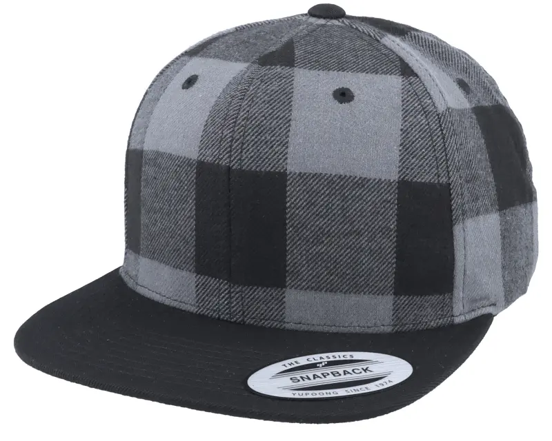 Yupoong Checked Flanell Black/Grey Snapback online