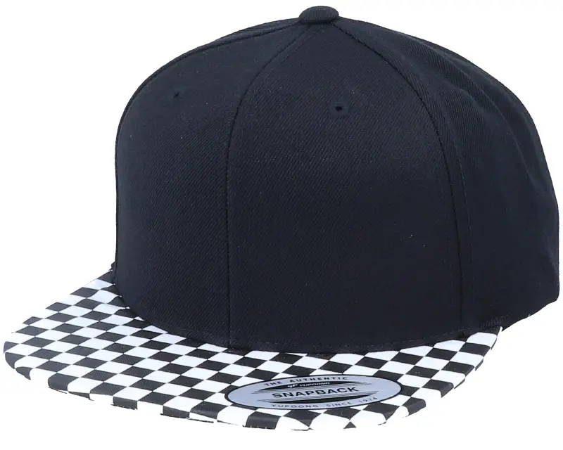 Yupoong Checkered Brim Black Snapback online
