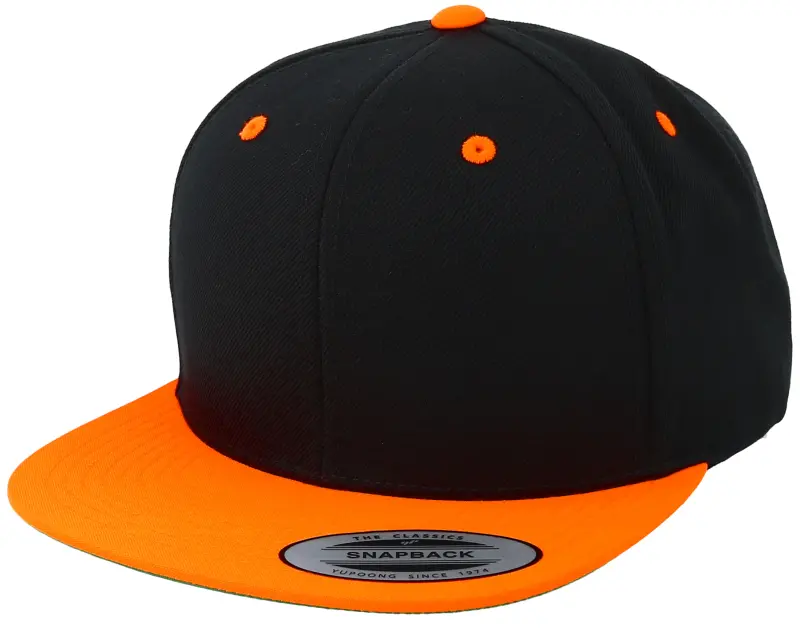 Yupoong Classic Black/Neon Orange Snapback online