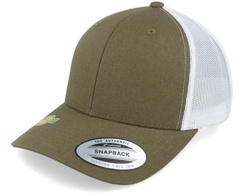 Yupoong Classic Olive/White Recycled Trucker online