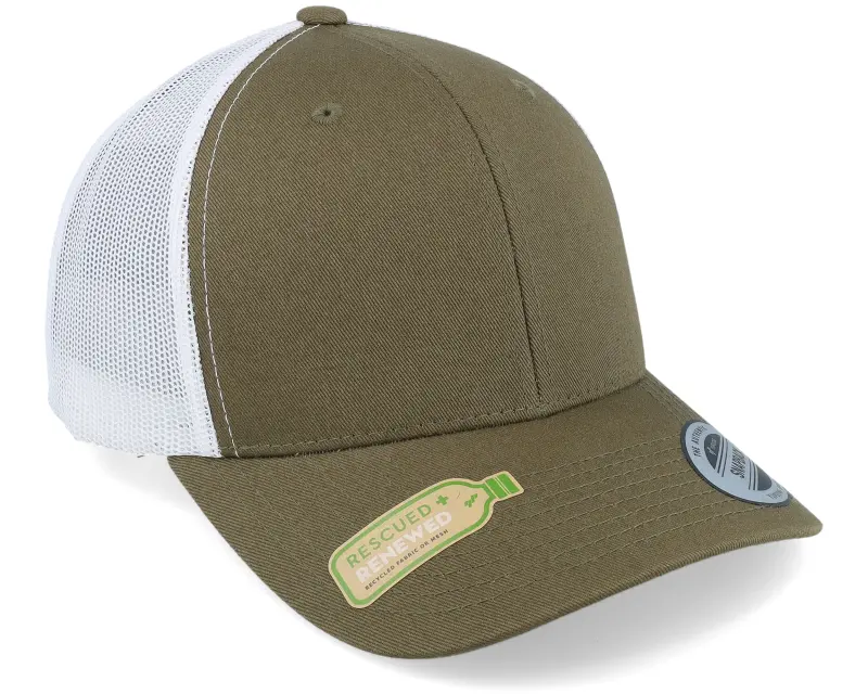 Yupoong Classic Olive/White Recycled Trucker online