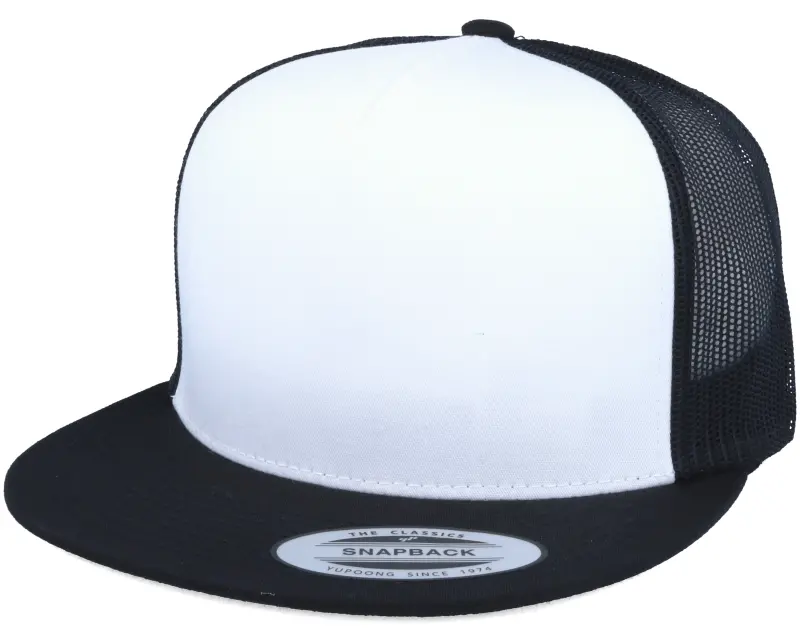 Yupoong Classic White/Black A-Frame Trucker Snapback online