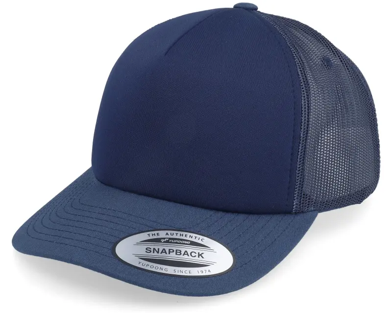 Yupoong Foam Blank Flat Navy Trucker online