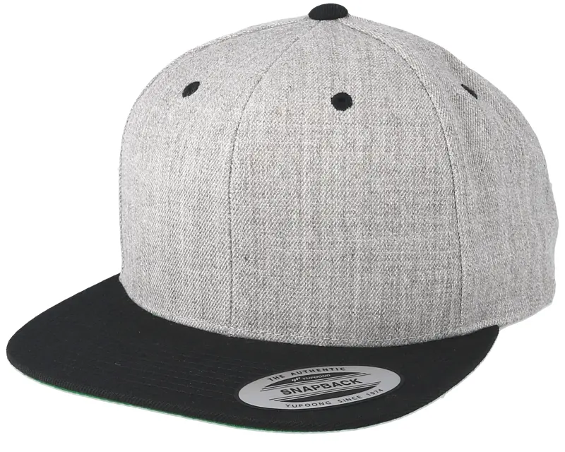 Yupoong Heather Grey/Black Snapback online