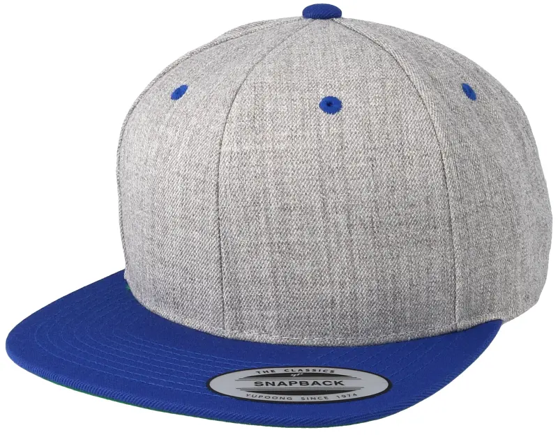 Yupoong Heather Grey/Royal Snapback online
