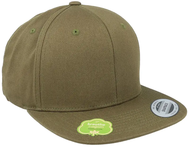 Yupoong Organic Cotton Burnt Olive Snapback online
