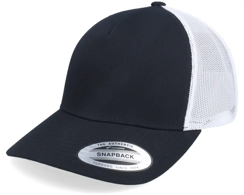 Yupoong Retro 2-Tone Black/White A-Frame Trucker online