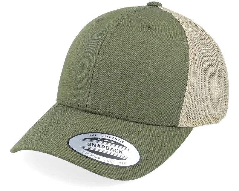 Yupoong Retro Cap 2-Tone Moss Green/Khaki Trucker online