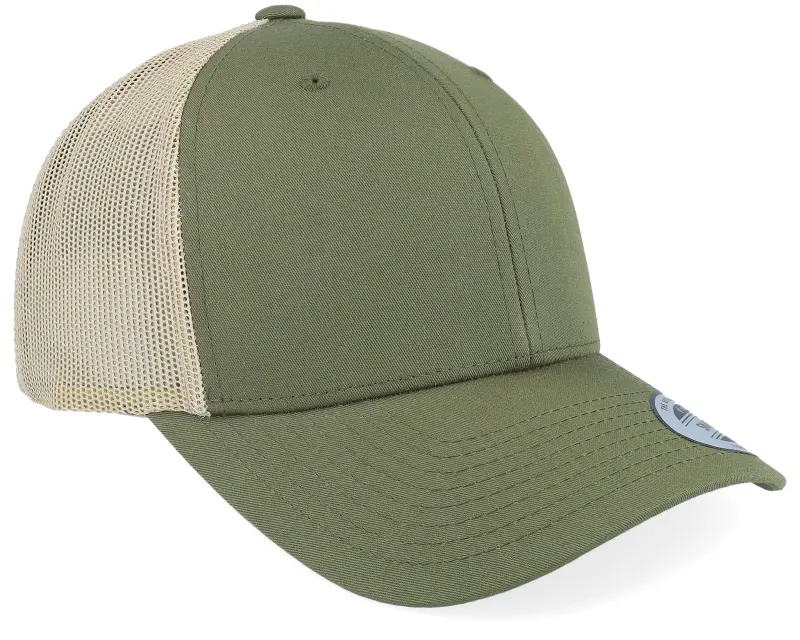 Yupoong Retro Cap 2-Tone Moss Green/Khaki Trucker online