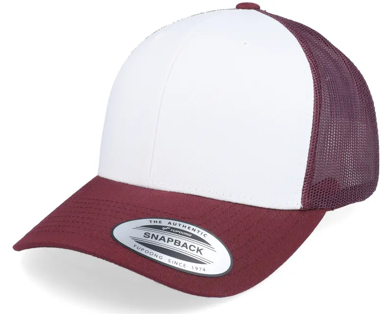 Yupoong Retro Maroon/White/Maroon Trucker online