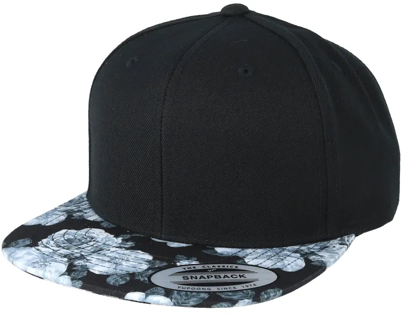 Yupoong Roses Black/Grey Snapback online
