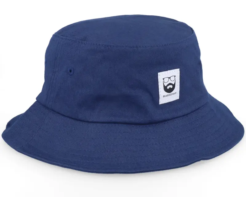 Bearded Man Bm Logo Wh Woven Navy Bucket online