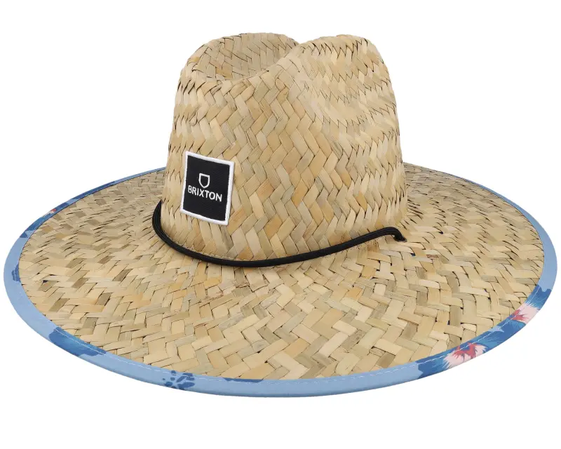 Brixton Alpha Square Sun Hat Tan/Dusty Blue Straw Hat online