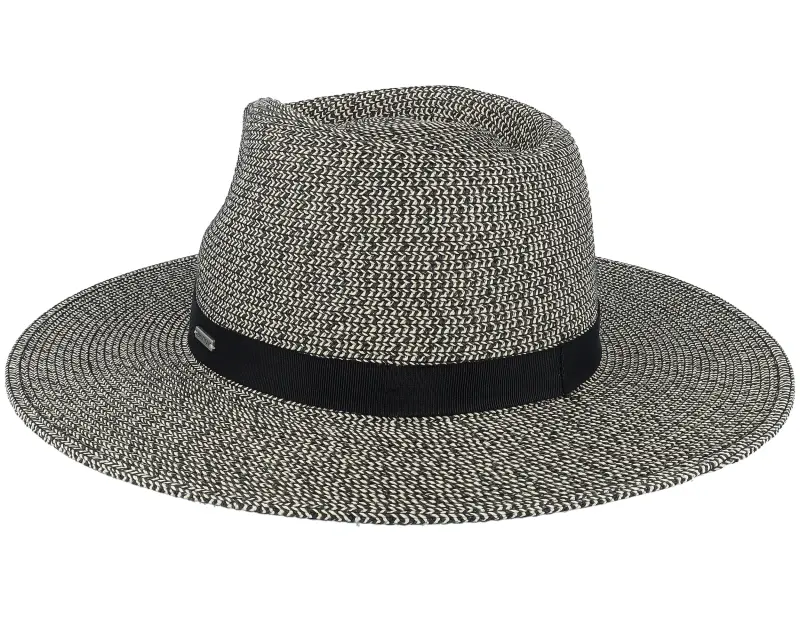 Brixton Carolina Straw Packable Travel Black/Natural Fedora online