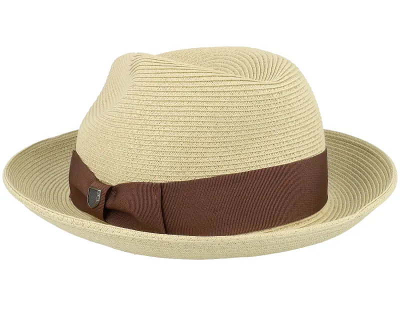 Brixton Horton Cb Packable Fedora Dark Tan/Light Brown Straw Hat online