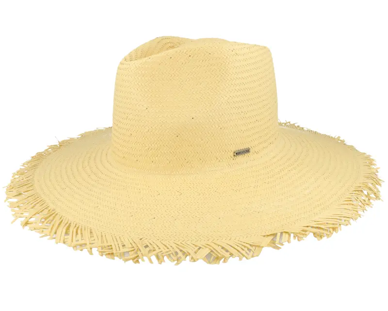 Brixton Jo Frayed Fedora Honey Straw Hat online
