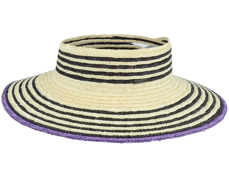 Brixton Joanna Light Tan/Black Visor Straw Hat online