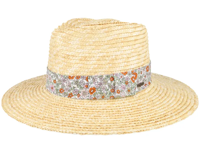 Brixton Joanna Short Brim Hat Honey/White Floral Straw Hat online