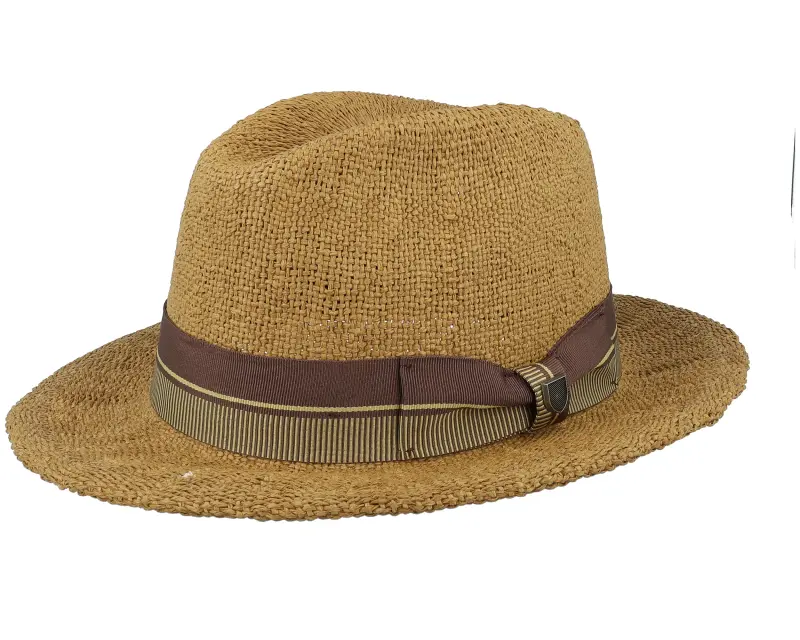 Brixton Roma Straw Fedora Coffee Straw Hat online