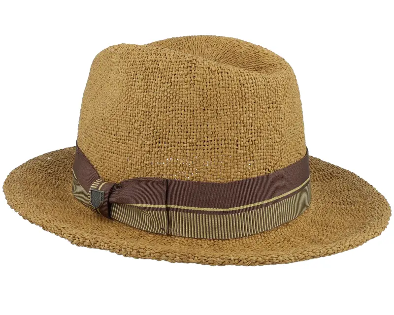 Brixton Roma Straw Fedora Coffee Straw Hat online