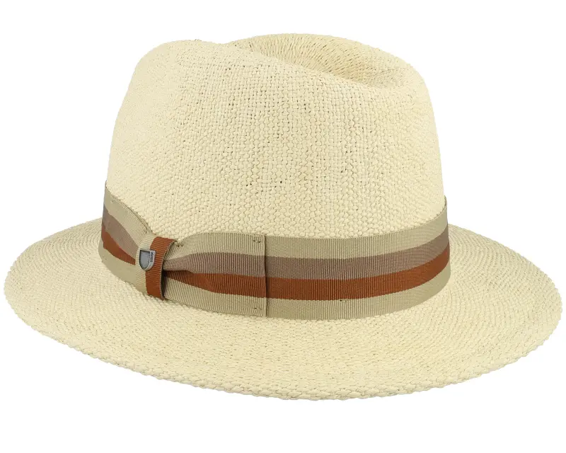Brixton Roma Straw Fedora Natural Straw Hat online