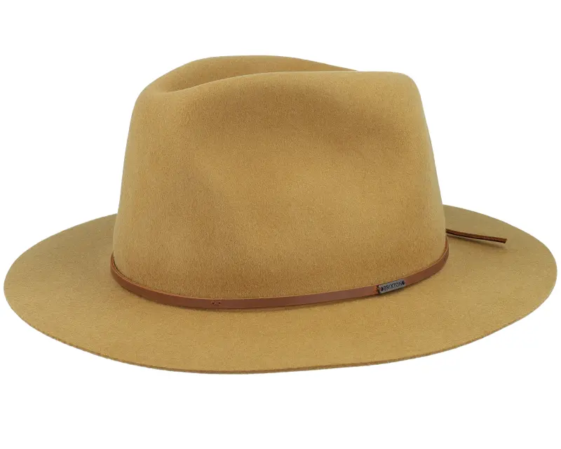 Brixton Wesley Packable Golden Brown Fedora online