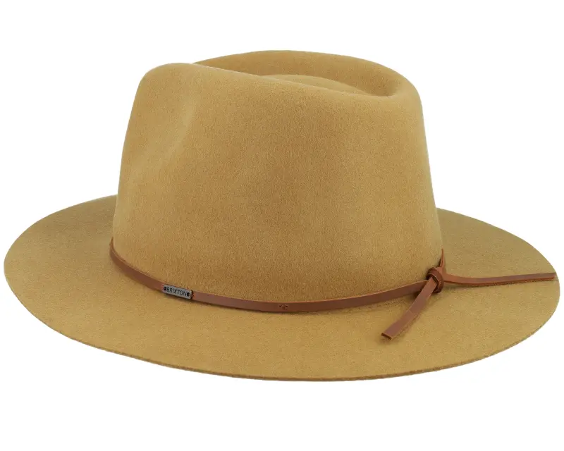 Brixton Wesley Packable Golden Brown Fedora online