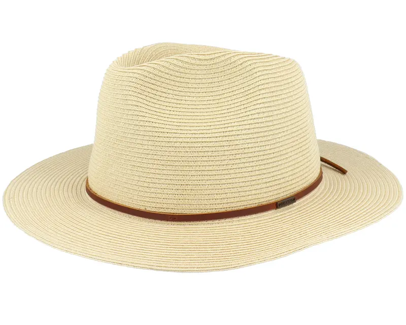 Brixton Wesley Packable Tan Fedora Straw Hat online