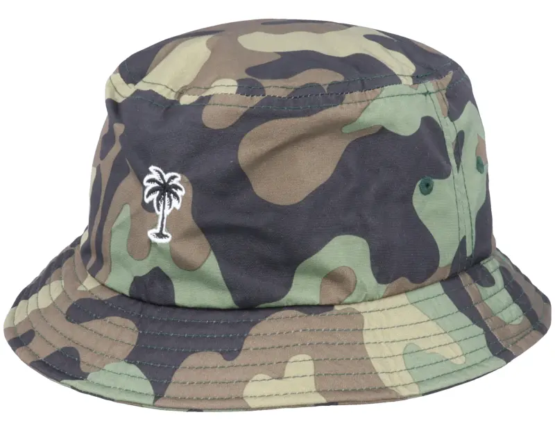 Iconic Summer Palm Logo Green Camo Bucket online