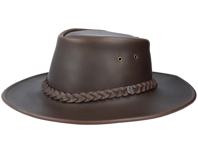 Jaxon & James Crushable Leather Outback Hat Brown Traveler online