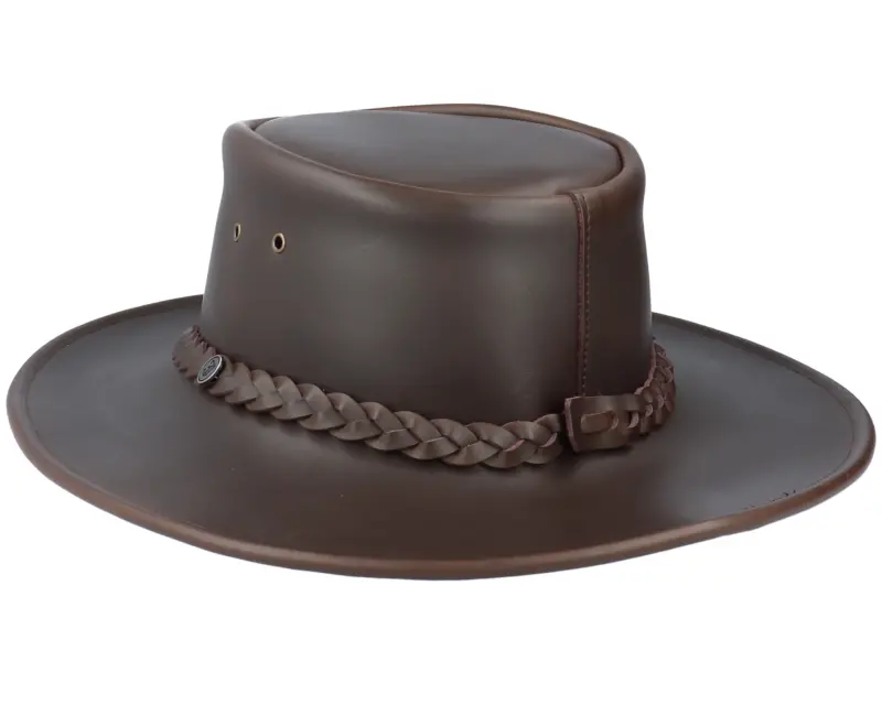 Jaxon & James Crushable Leather Outback Hat Brown Traveler online