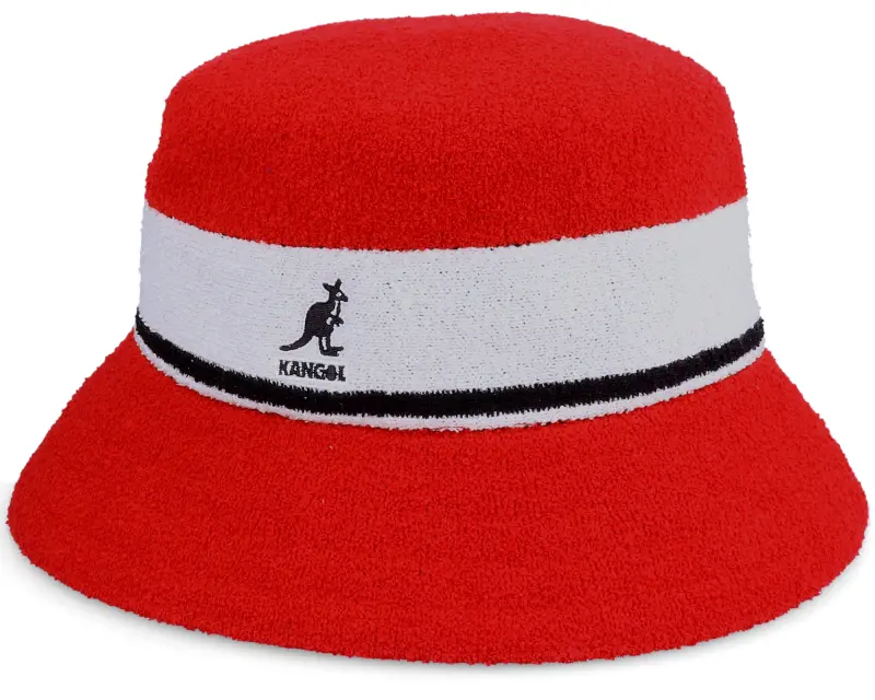 Kangol Bermuda Striped Scarlet Bucket online